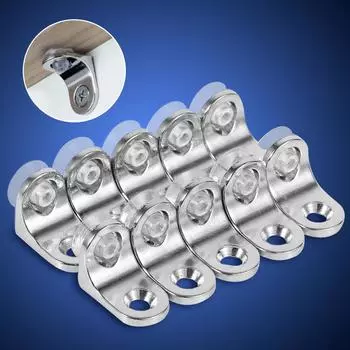 10 шт. держатель полки с круглыми углами из цинкового сплава, присоска для стеклянной деревянной доски