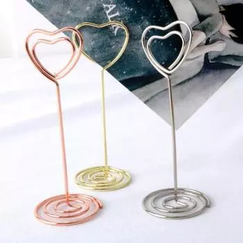 10 шт. держателей для заметок, геометрические гальванические неувядающие декоративные многоцелевые органайзеры, портативные подставки для карточек с фотографиями и зажимами для дома B