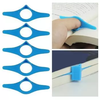 10 шт. держатели страниц книги компактные размеры легкие многоразовые кольца для большого пальца держатель страницы книги закладки канцелярские аксессуары синий