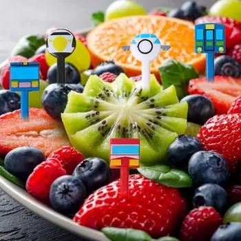 10 шт. десертная вилка, хорошее сцепление, пластик, удобный транспортный стиль для детского сада