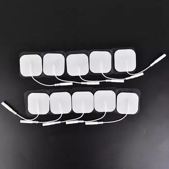 10 шт. десятки терапевтических круглых электродов, электродная накладка для терапевтической машины 4*4 см 4*4cm