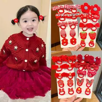 10 шт., детская петля для волос с милым бантом, детский хвостик, набор аксессуаров для волос, модные цветочные веревки для волос, эластичная резинка, головные уборы, подарки для детей