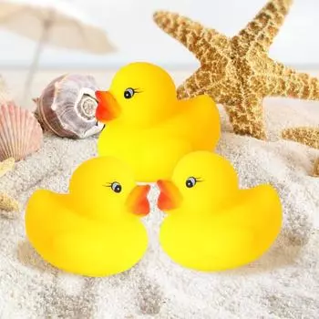 10 шт., детская ванна для душа, надувная плавающая игрушка, резиновые скрипучие утки Little Duck