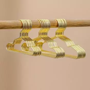 10 шт. детская вешалка из металлической проволоки, мини-вешалка для домашних животных, маленькая золотая вешалка для одежды 15cm