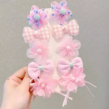 10 шт. детская заколка для волос принцесса маленькая девочка милая сетка сломанная заколка для волос милый ребенок не повреждает волосы головной убор костюм