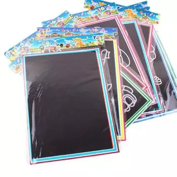 10 шт. Детские красочные игрушки для рисования царапинами DIY Бумага для рисования мультфильмов Товары для рукоделия Детские подарки на день рождения TMZ one size чёрный