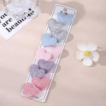 10 шт. Детские красочные мини-заколки для волос в виде звезд для девочек и детей, заколки для волос в виде конфет и сердечек, зажимы-уточки, детские аксессуары для волос, подарок