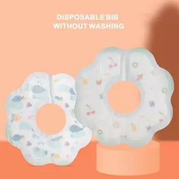 10 шт., детские нагрудники для слюны, складные регулируемые нетканые материалы, впитывающие детские одноразовые нагрудники для кормления, товары для питомника C