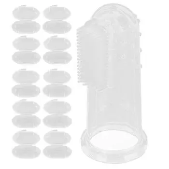 10 шт. детские пальчиковые зубные щетки детские силиконовые мягкие пальчиковые зубные щетки для новорожденных прозрачная оболочка