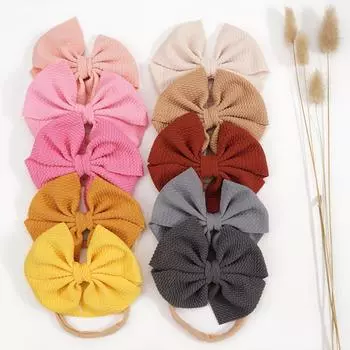 10 шт. Детские повязки на голову Нейлоновые резинки для волос Банты для волос Эластичные резинки для девочек Новорожденный Младенец Малыш Дети Аксессуары для волос