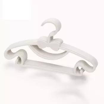 10 шт. детские вешалки для хранения, пластиковые утолщенные вешалки с бантом для сушки пальто для малышей, белые белый