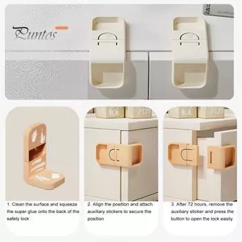 10 шт. детский замок для шкафа, многоцелевой ящик, шкаф, духовка, дверь холодильника, детский замок-защелка, пряжка безопасности для защиты от детей серый