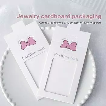 10 шт., дисплей для ногтей, ювелирные украшения, упаковка, бумажная карточка, бант, коробка для хранения ногтей, многофункциональный реквизит для фотографий one size