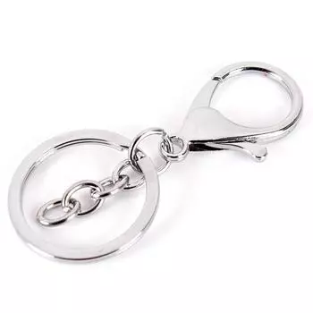 10 шт. DIY брелок для ключей фурнитура для ювелирных изделий застежка-карабин серебряный
