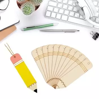 10 шт. DIY деревянные закладки с 5-метровой веревкой незаконченные деревянные бирки для взрослых детей DIY закладки ручная работа подарочная упаковка бирки