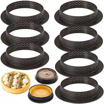 10 шт. DIY кольцо для тарта перфорированная форма для торта круглая мусс круглая форма для французского десерта форма для выпечки инструменты для украшения кондитерских изделий