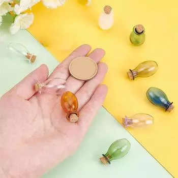 10 шт. DIY крошечные баночки для заклинаний с пробками-пробками пустые бутылки для желаний милые мини-стеклянные бутылки для дома
