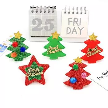 10 шт. DIY подвеска Рождественская елка Рождественский букет Рождественская ткань Наклейки Рождественские украшения 10pcs