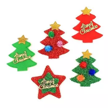 10 шт. DIY подвеска Рождественская елка Рождественский букет Рождественская ткань Наклейки Рождественские украшения 10pcs