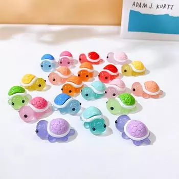10 шт. DIY светящаяся миниатюрная статуя черепахи, декор для сада в горшке, красочная светящаяся мини-черепаха, микроландшафтная фигурка, украшение розовый