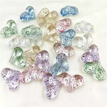 10 шт. DIY вертикальные отверстия материалы для изготовления зеленый лук порошок ожерелье серьги светящиеся акриловые модные бисерные аксессуары персиковое сердце свободные бусины синий