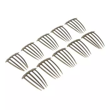 10 шт. DIY волосы расческа с боковыми зубами зажимы слайд для декора 75x48mm бронзовый