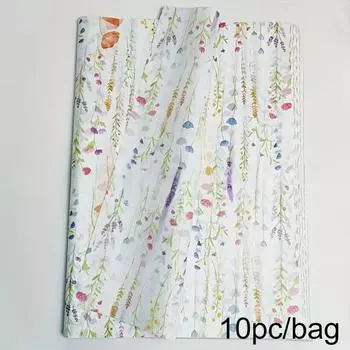 10 шт. Дизайн масляной живописи для свадеб, красочная упаковочная бумага для букетов, подарочная упаковочная бумага, подарочные пакеты, наполнитель 50x35 см