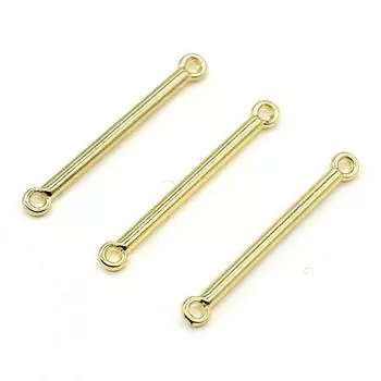 10 шт., длинная полоса, соединитель, подвески, компоненты ювелирных изделий, аксессуары, электрофорез Kc, сплав золота и цинка, 3X30 мм