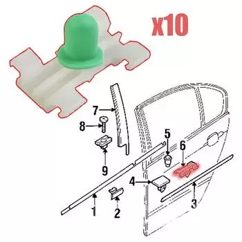 10 шт. для BMW E4 651138231130 боковые молдинги зажимы автомобильный наружный боковой молдинг дверь бампер удерживающий крепеж зажим заклепка НОВЫЙ