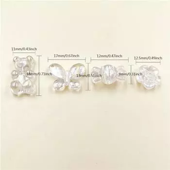 10 шт. для изготовления ювелирных изделий AB белый DIY ювелирные изделия ручной работы бабочка цветок бусины DIY браслет ожерелье серьги украшения орнамент ювелирные аксессуары 12.5mm 10PCS