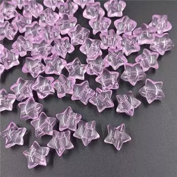 10 шт. для волос, кольцо из акриловой смолы с отверстием сзади, блестящие детские игрушки, аксессуары для изготовления ювелирных изделий, большие бусины в форме звезды, прозрачные, цветные оранжевый