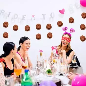 10 шт. Долговечные праздничные шляпы Легкий модный западный ковбойский декор чёрный