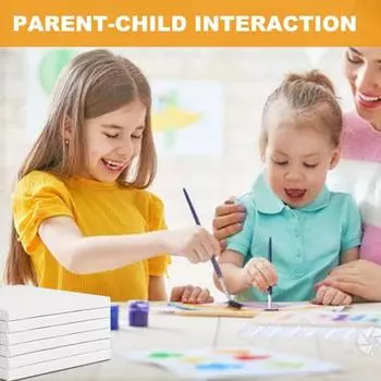 10 шт. Доска для масляной живописи без утечки масла, тройная грунтовка, деревянный мини-грунт, эластичный холст для масляной акварели, акриловых художественных принадлежностей, художественный грунтованный холст 7.5cm