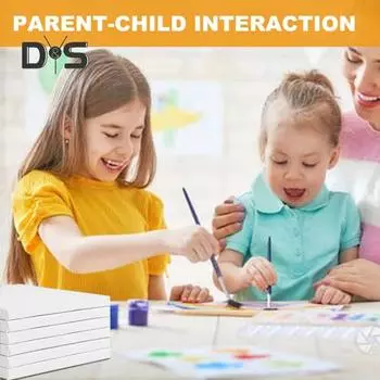 10 шт. Доска для масляной живописи без утечки масла, тройная грунтовка, деревянный мини-грунт, эластичный холст для масляной акварели, акриловых художественных принадлежностей, художественный грунтованный холст 7.5cm