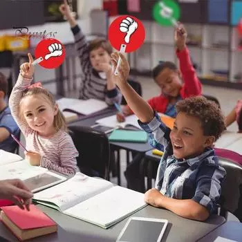 10 шт. доски для голосования в классе с поднятыми вверх и опущенными большими пальцами, доска для ответов учеников, доски для ответов «правда/ложь» чёрный