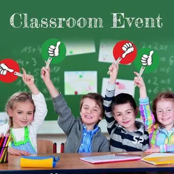 10 шт. Доски для голосования в классе с поднятыми вверх и опущенными большими пальцами Доски для ответов учеников ИСТИНА/ЛОЖЬ чёрный