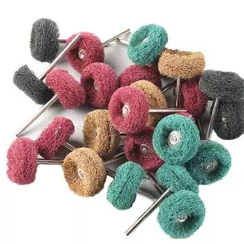 10 шт., дрель для удаления ржавчины, абразивная щетка, шлифовальная головка из нейлонового волокна, полировальное колесо, вращающийся инструмент чёрный