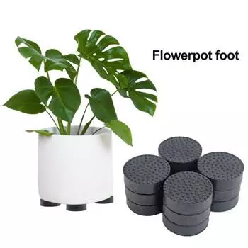 10 шт. дренажных ножек для цветочных горшков, многоцелевые, обеспечивают вентиляцию и дренаж почвы, большая несущая способность, прокладка для дна садового горшка чёрный
