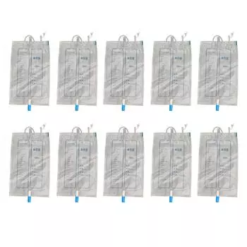 10 шт., дренажный мешок для мочи с клапаном, носимый унисекс, дренажный мешок для сбора мочи, писсуарные системы, замена