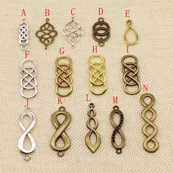 10 шт. двойные восемь подвесок для браслетов креативные подарки на день рождения ручной работы HJ205 E-22x11mm