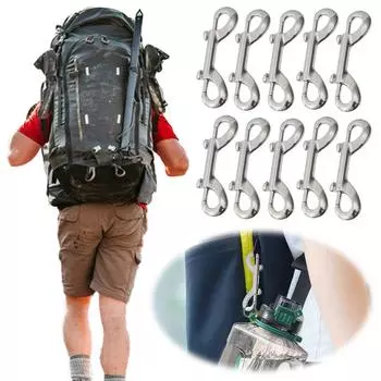 10 шт. двухконцевых карабинов для подводного плавания с болтами, быстросъемный карабин из нержавеющей стали 316 для дайвинга/поводка для собак Poland