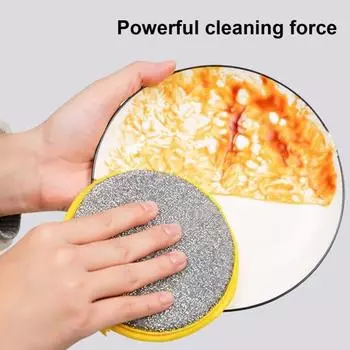 10 шт., двухслойная проволока, тряпки для мытья посуды, не царапающая проволока, чистящая одежда, набор щеток для посуды, кухонные бытовые принадлежности S