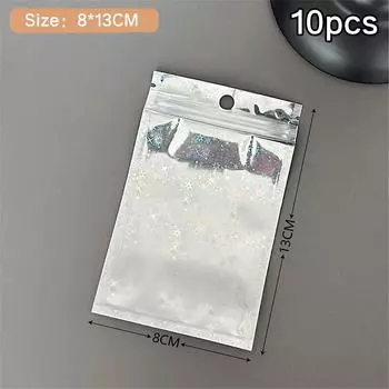10 шт. Двусторонние лазерные пакеты для упаковки фотокарточек, Пакет для упаковки ювелирных изделий и подарков, Пакеты для упаковки фотокарточек DIY с идолами