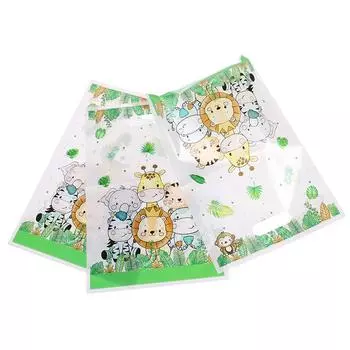 10 шт. джунгли сафари зоопарк вечеринка тема конфеты подарочный пакет день рождения упаковка сумки дети ребенок душ украшения сувениры принадлежности