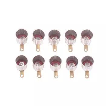 10 шт. E10 винтовой медный цоколь лампы маленький электрический шариковый патрон для ламп домашний эксперимент цепь электрические аксессуары