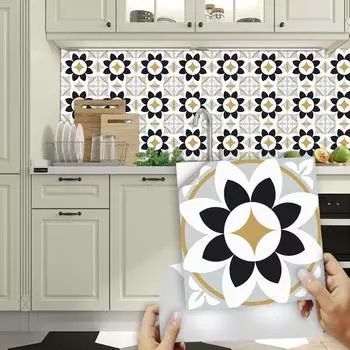 10 шт., европейский стиль, плитка, стикер на стену, кухонный фартук, шкаф, ванная комната, ремонт, пилинг и палка, водонепроницаемые художественные наклейки на стены 10cmX10cmX10pcs