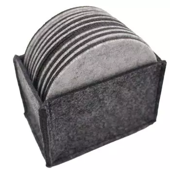 10 шт. фетровая подставка под стакан с держателем, круглая, мягкая, впитывающая, коврик для стакана, предотвращающая царапины, многоразовая для домашнего бара Square