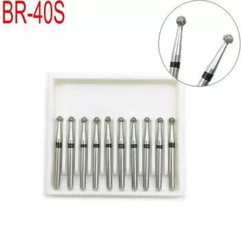 10 шт. FG 1,6 мм алмазные боры стоматологические высокоскоростные сверла супер грубая полировка зубов продукт для стоматологической лаборатории BR-40S
