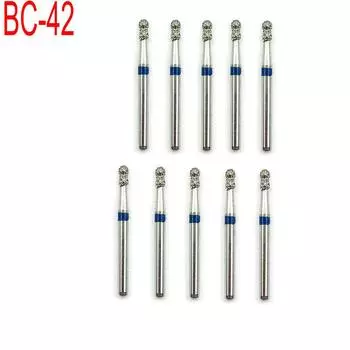 10 шт. FG алмазные боры для полировки зубов, разглаживающий отбеливающий инструмент, средний 1,6 мм для высокоскоростного наконечника BC-42 BC-42 синий