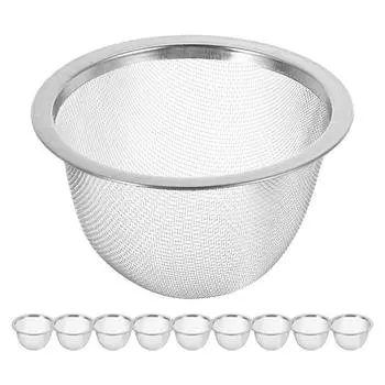 10 шт. фильтр для заваривания чая, ситечко для чашки, сетчатые фильтры для кофейной сетки, вставка для чайника 7.80X7.80X5.00CM